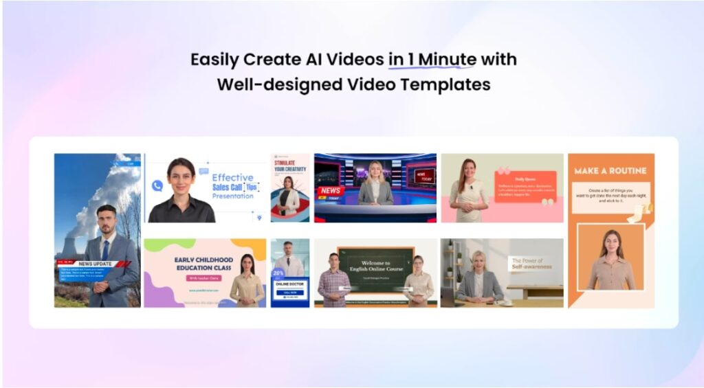 Pre-designed video templates